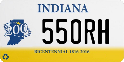 IN license plate 550RH