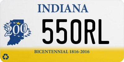 IN license plate 550RL