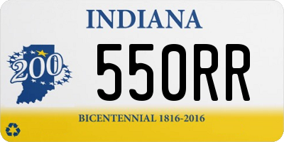 IN license plate 550RR
