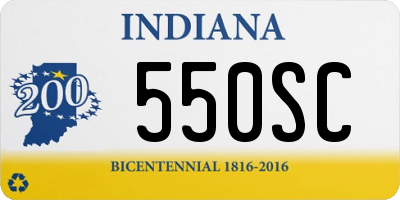 IN license plate 550SC