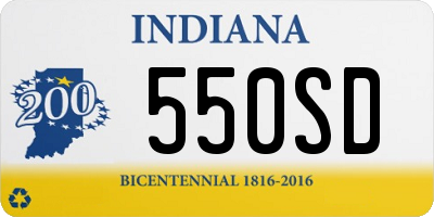 IN license plate 550SD