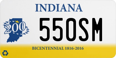 IN license plate 550SM