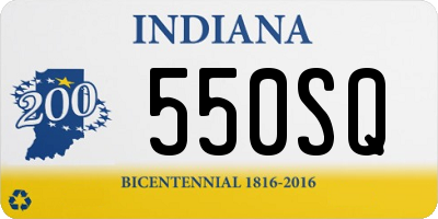 IN license plate 550SQ