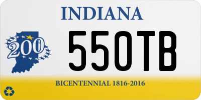 IN license plate 550TB