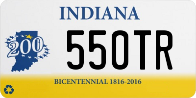 IN license plate 550TR