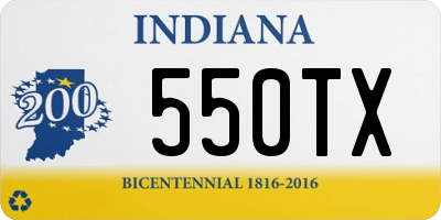 IN license plate 550TX