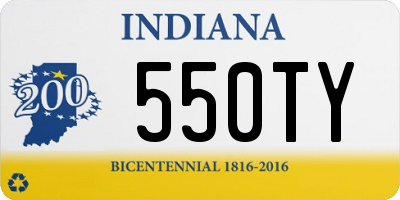 IN license plate 550TY