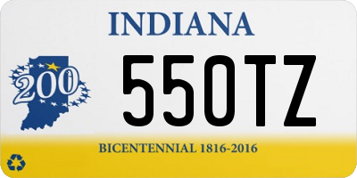 IN license plate 550TZ