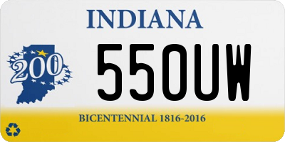 IN license plate 550UW