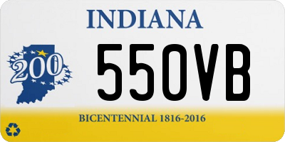 IN license plate 550VB