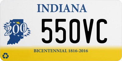 IN license plate 550VC