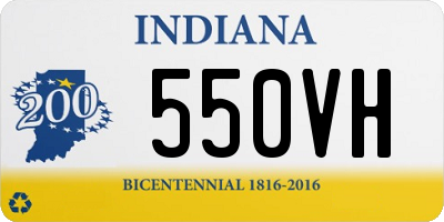 IN license plate 550VH