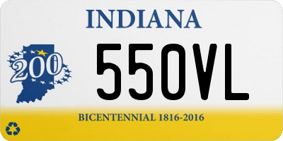 IN license plate 550VL