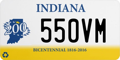 IN license plate 550VM