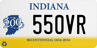 IN license plate 550VR