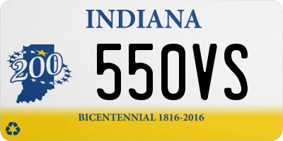 IN license plate 550VS