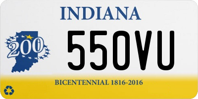 IN license plate 550VU