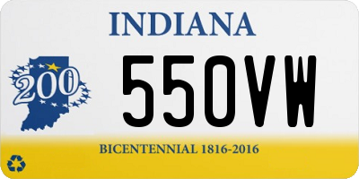 IN license plate 550VW