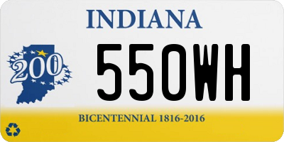 IN license plate 550WH