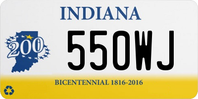 IN license plate 550WJ