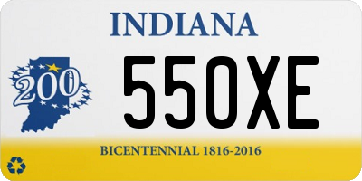 IN license plate 550XE