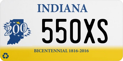 IN license plate 550XS