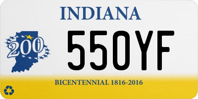 IN license plate 550YF