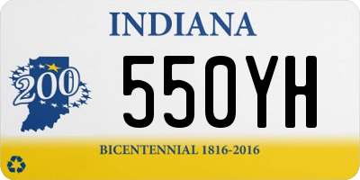 IN license plate 550YH