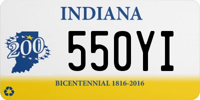 IN license plate 550YI