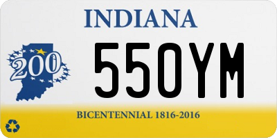 IN license plate 550YM