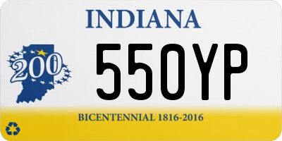 IN license plate 550YP