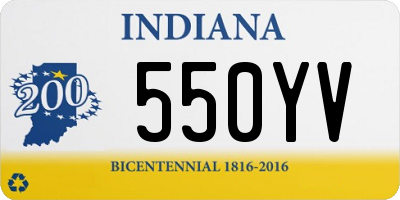 IN license plate 550YV