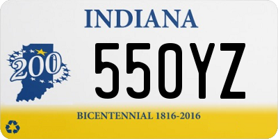 IN license plate 550YZ