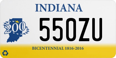 IN license plate 550ZU