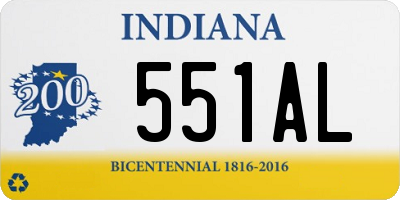 IN license plate 551AL