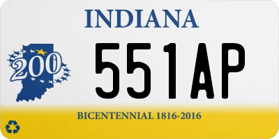 IN license plate 551AP