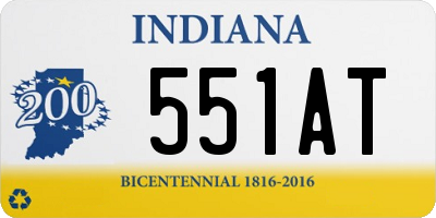 IN license plate 551AT