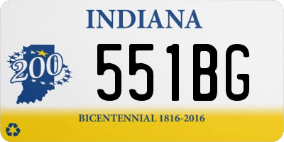 IN license plate 551BG