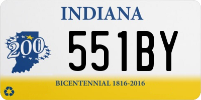 IN license plate 551BY