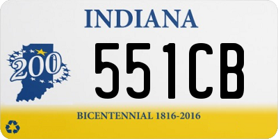 IN license plate 551CB