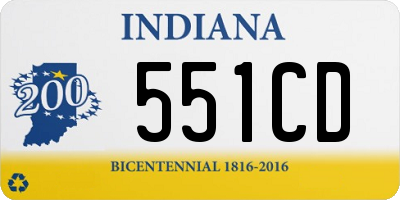 IN license plate 551CD