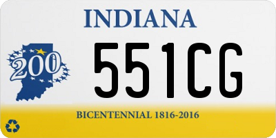 IN license plate 551CG