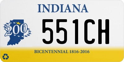 IN license plate 551CH