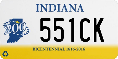 IN license plate 551CK