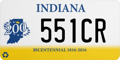 IN license plate 551CR