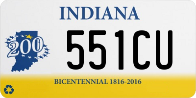 IN license plate 551CU