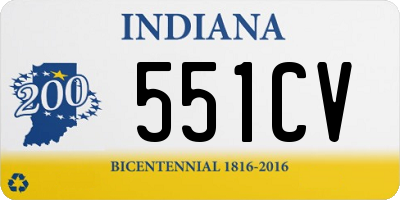 IN license plate 551CV