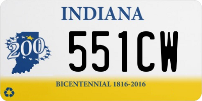 IN license plate 551CW