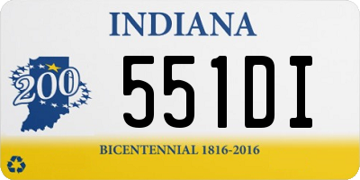 IN license plate 551DI