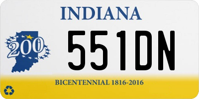 IN license plate 551DN